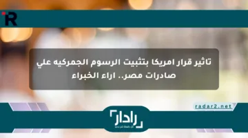 تأثير قرار أمريكا بتثبيت الرسوم الجمركية على صادرات مصر.. آراء الخبراء